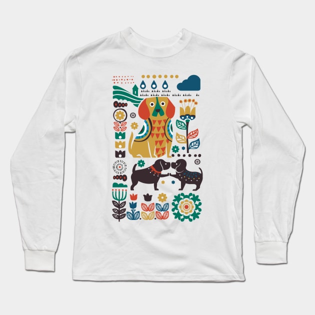 Scandinavian Beagle Long Sleeve T-Shirt by huebucket